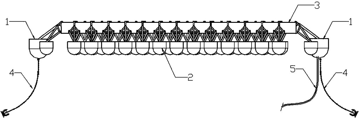 Suspended platform type sea wave power generation device