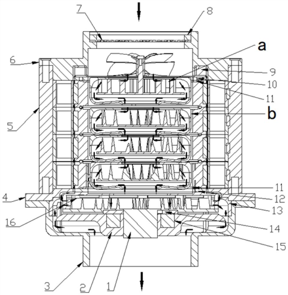 Multi-stage differential water pump capable of reducing noises