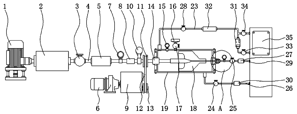 Simulation experiment device for reaming gas reverse circulation through horizontally directional drilling, and experiment method