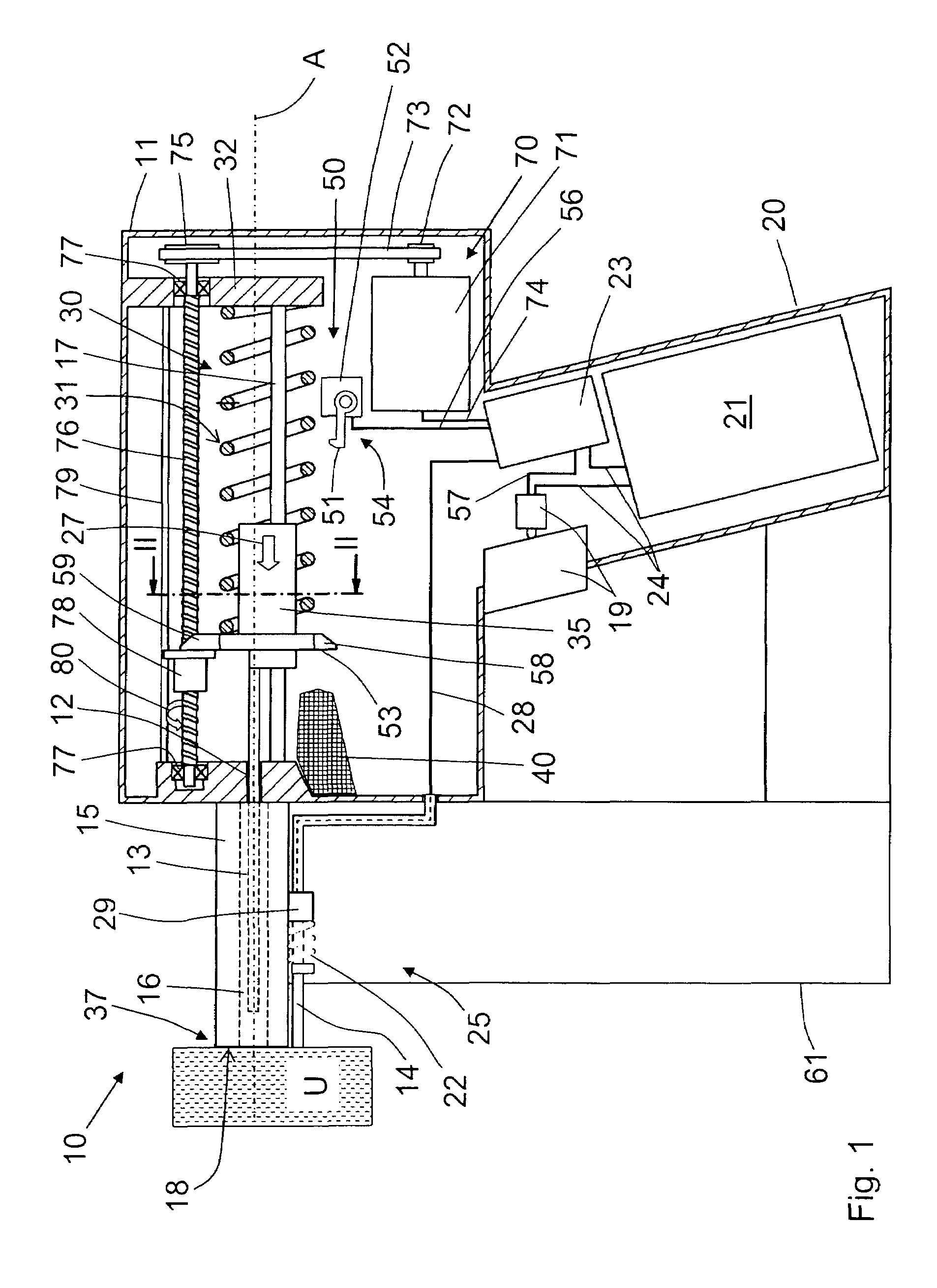 Hand-held drive-in tool