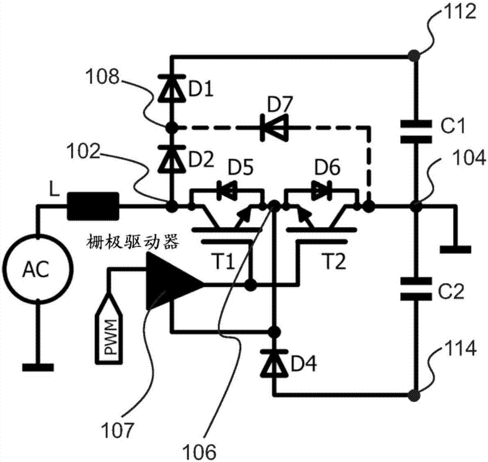 Booster circuit and inverter topology with cascade diode circuit