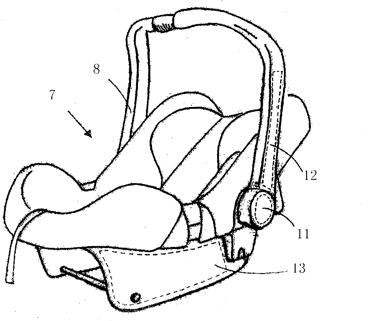 Child safety seat with side impact protection