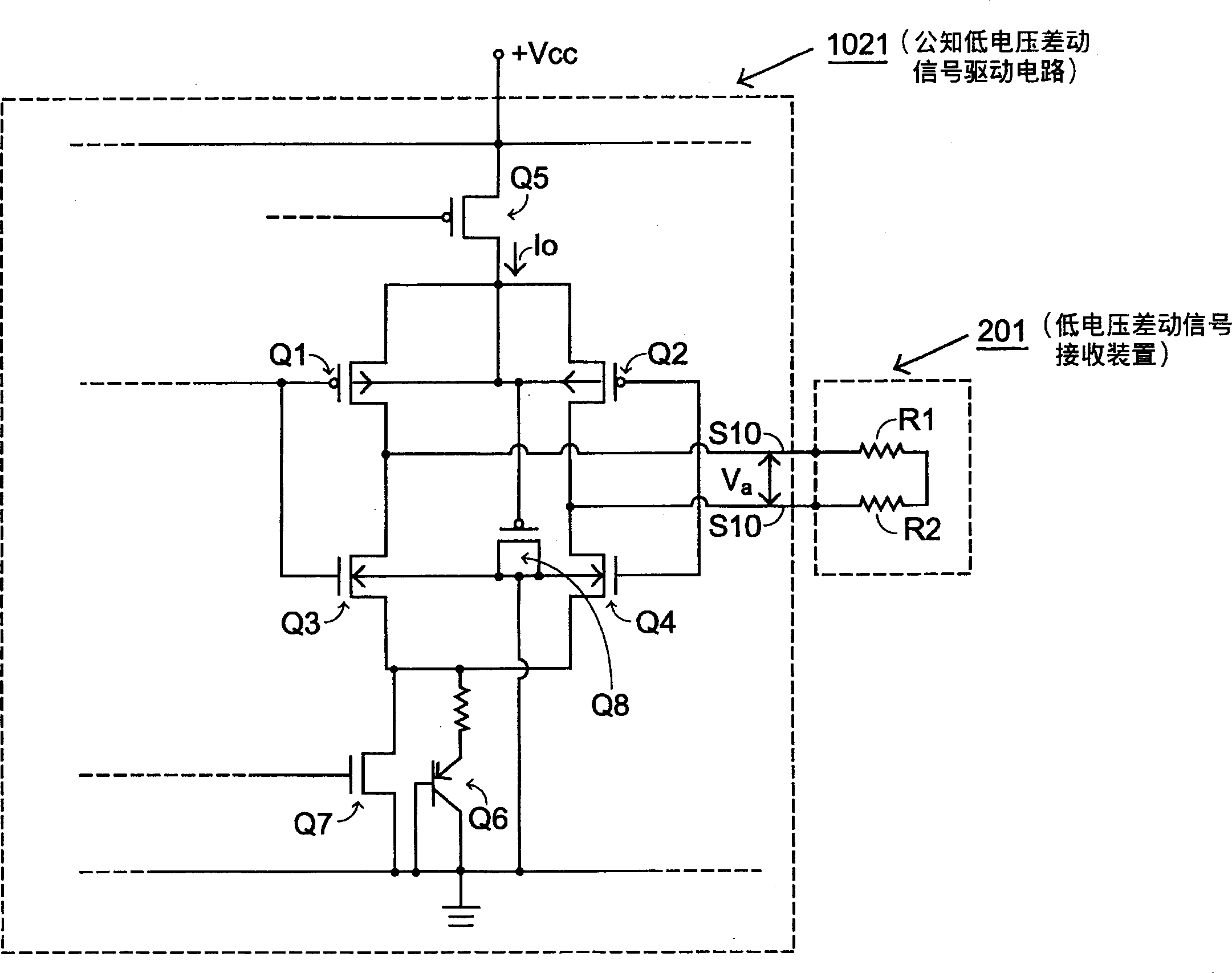 Low voltage differential signal transmission device