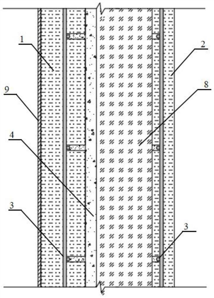 Light steel keel and surface layer reinforced aluminum alloy facing sandwich polyphenyl foaming ceramic composite wallboard and manufacturing method