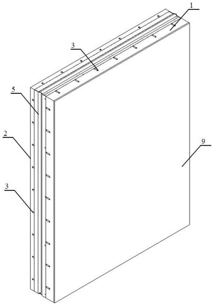 Light steel keel and surface layer reinforced aluminum alloy facing sandwich polyphenyl foaming ceramic composite wallboard and manufacturing method