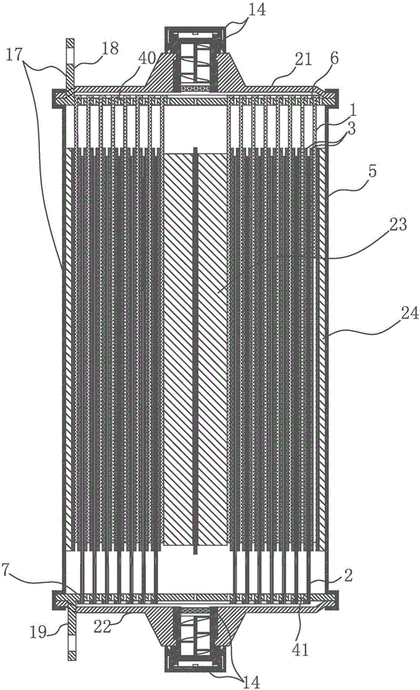 Asymmetric mixed mesh electrode type porous current collection disc type winding type storage battery