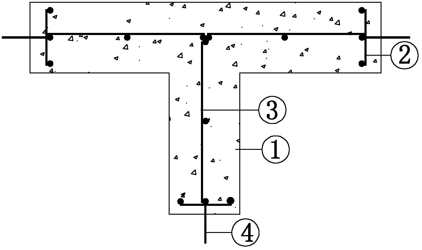 Lattice type single-row reinforcement T-shaped cross section concrete column and construction method thereof