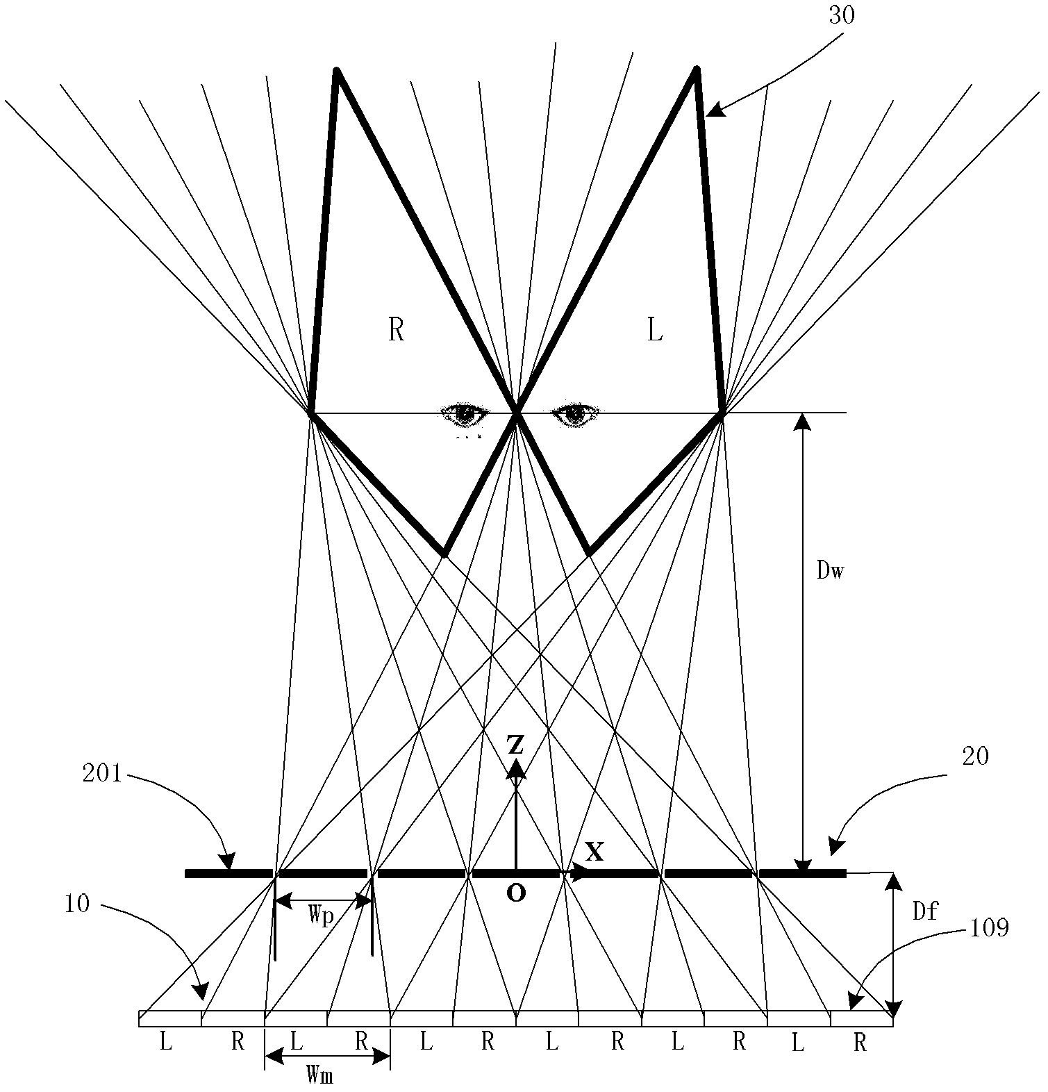 Tracking type autostereoscopic display control method, device and system, and display equipment