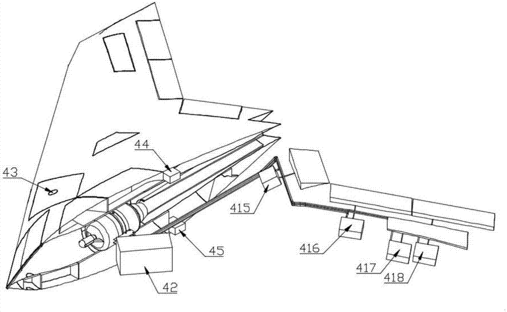 Flight control system of wing-layout-hidden unmanned aerial vehicle and control method of flight control system