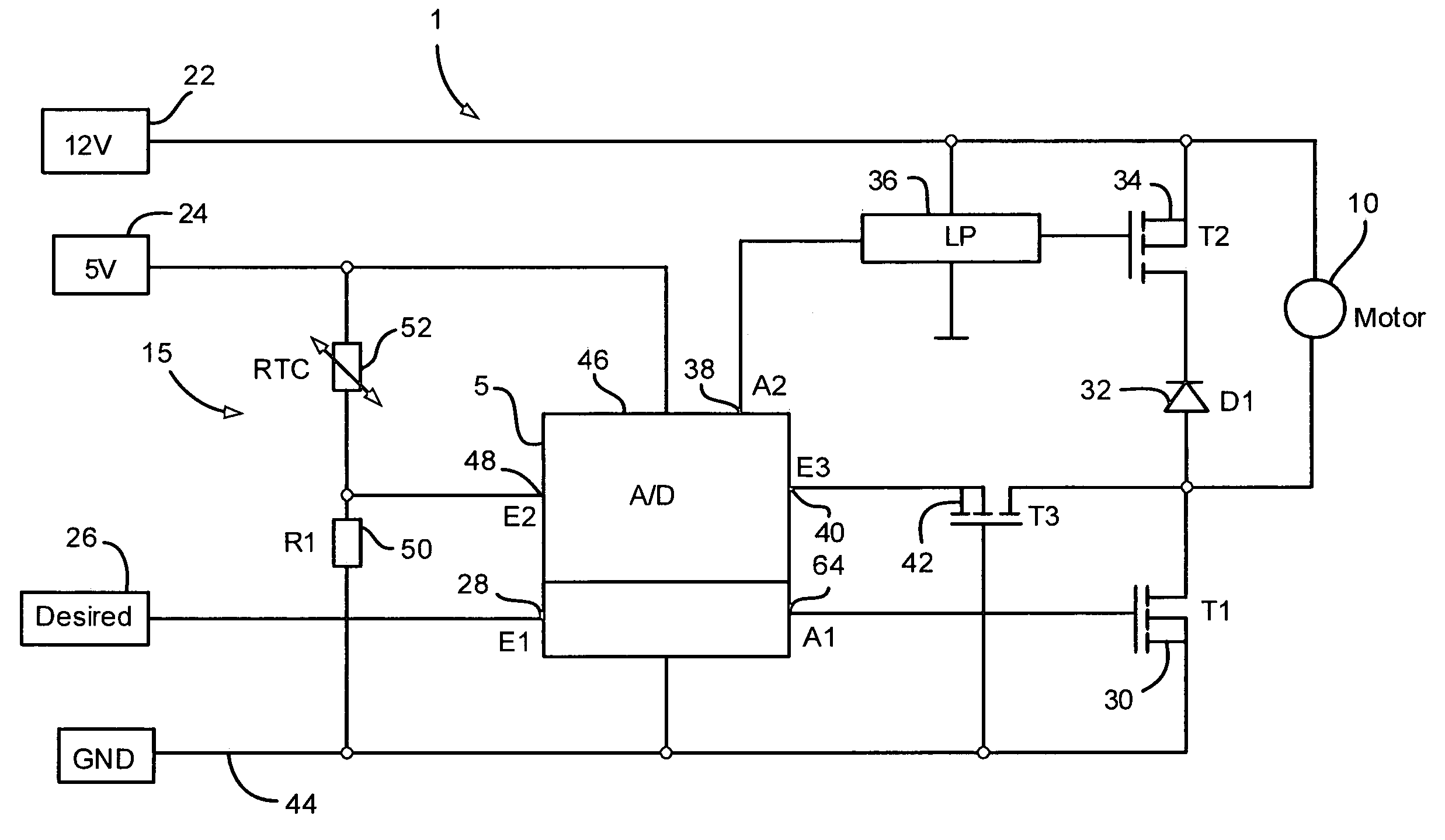 Motor control system for the PWM control of an electric motor