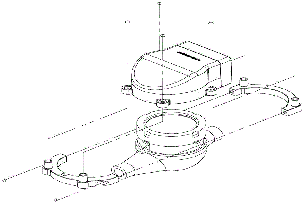 Wireless data transmission intelligent remote water meter based on ultrasonic modulation