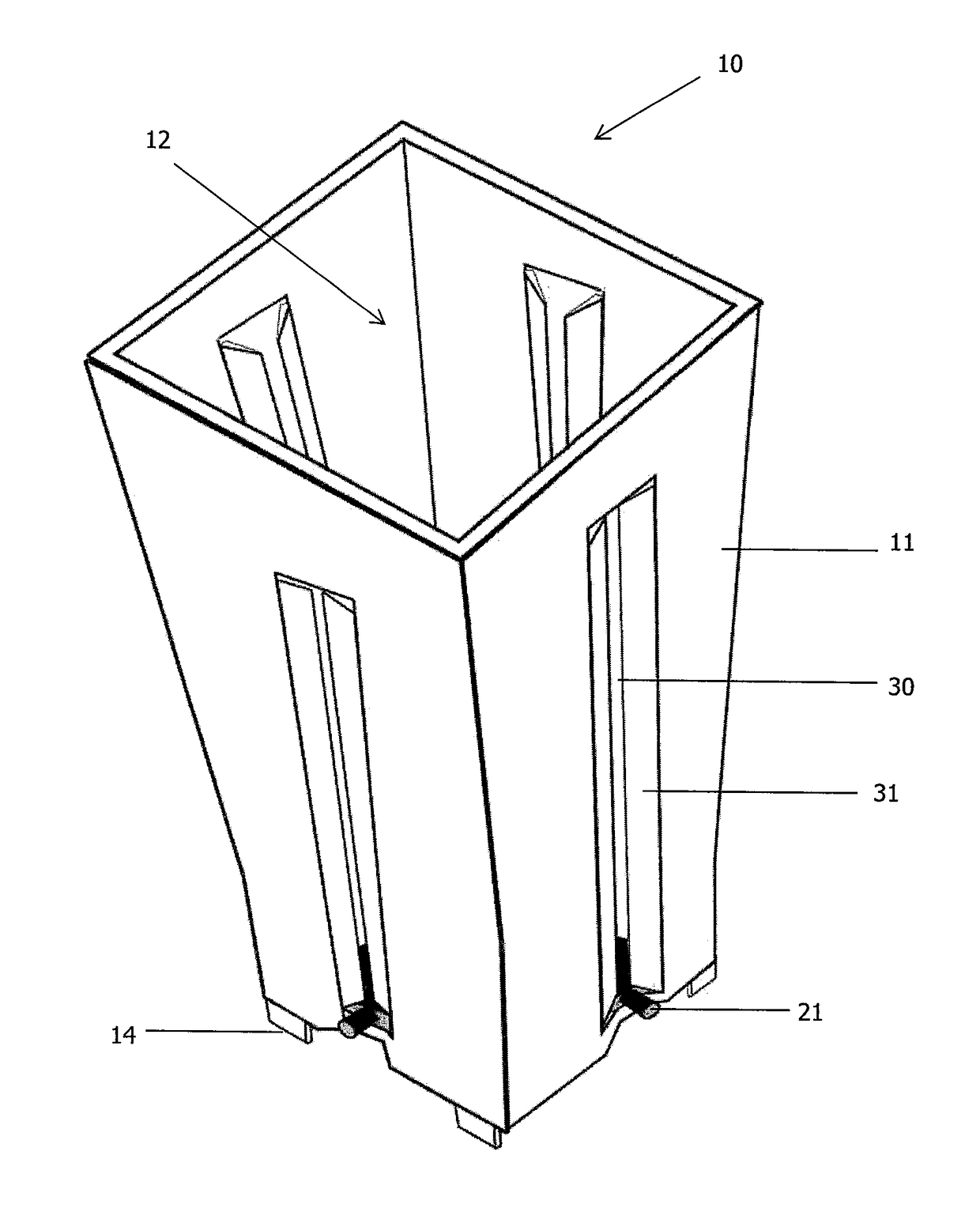 Plant cultivating container