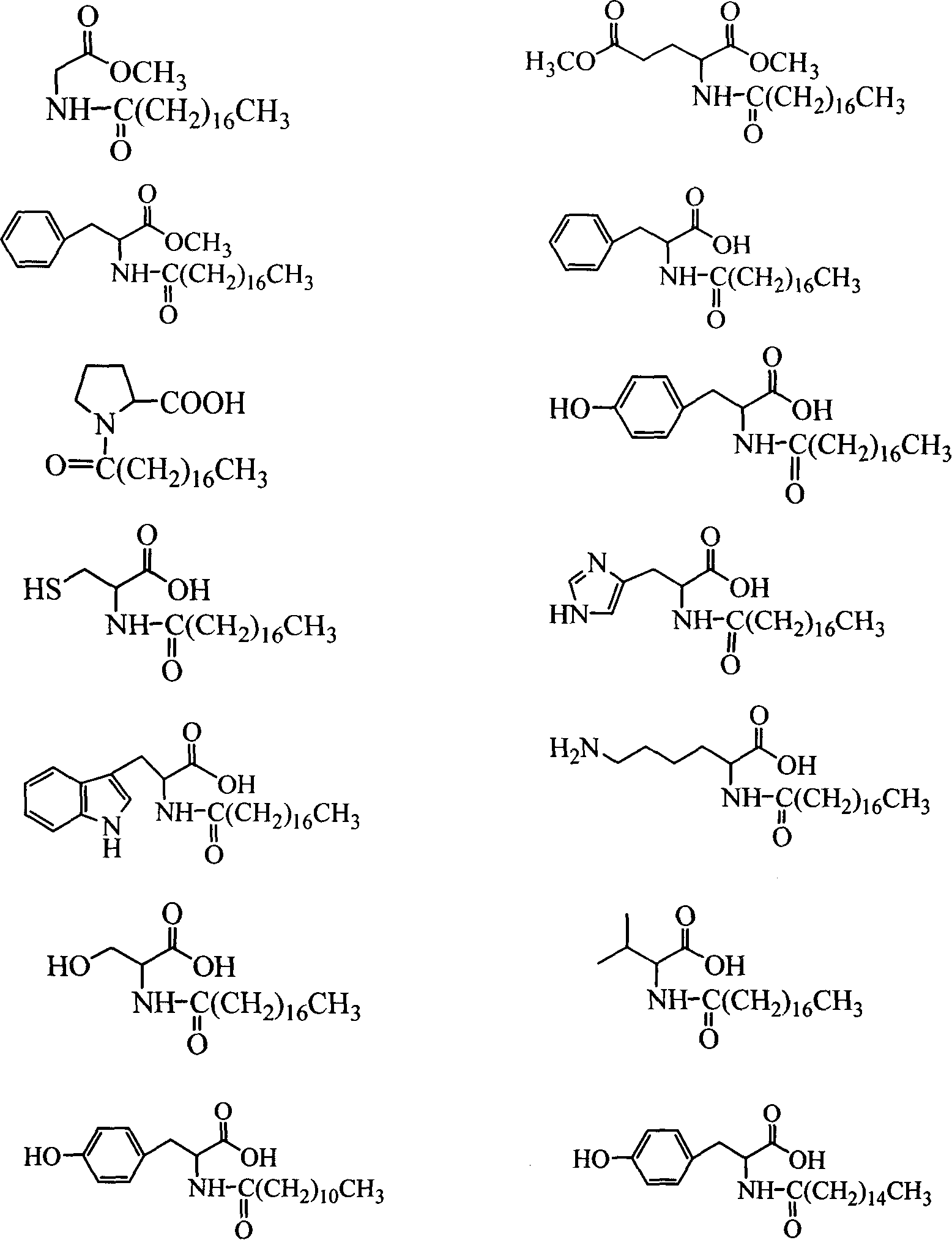 Long chain fatty acyl amide compound and its application