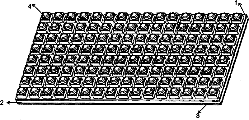 LED flat panel display unit with drive control and production method thereof