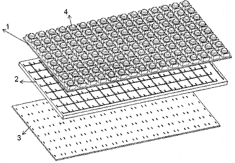 LED flat panel display unit with drive control and production method thereof