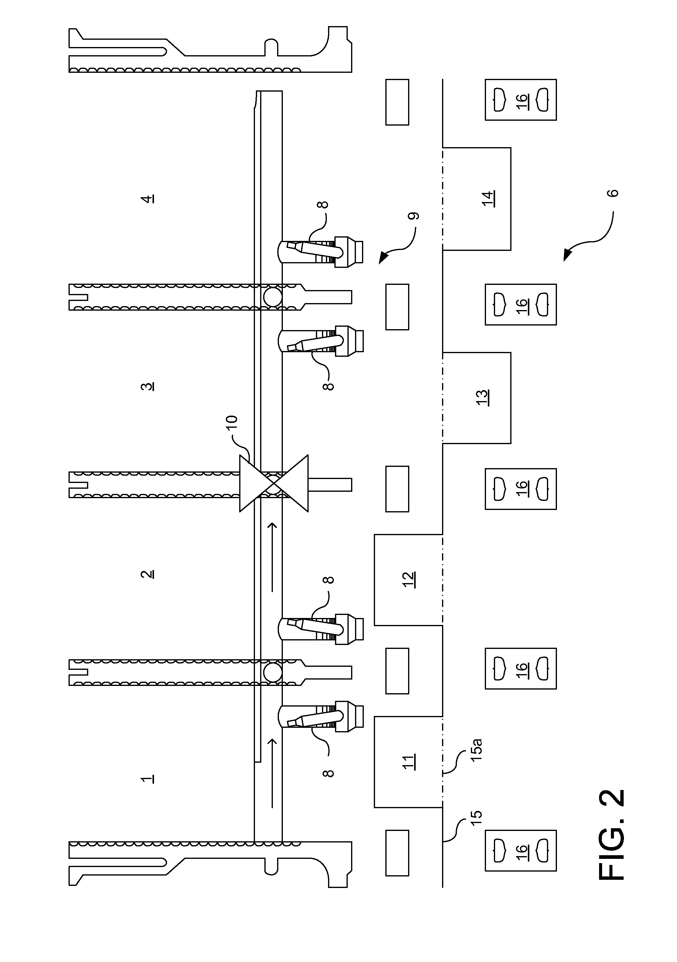 Four-cylinder in-line engine with partial shutdown and method for operating such a four-cylinder in-line engine