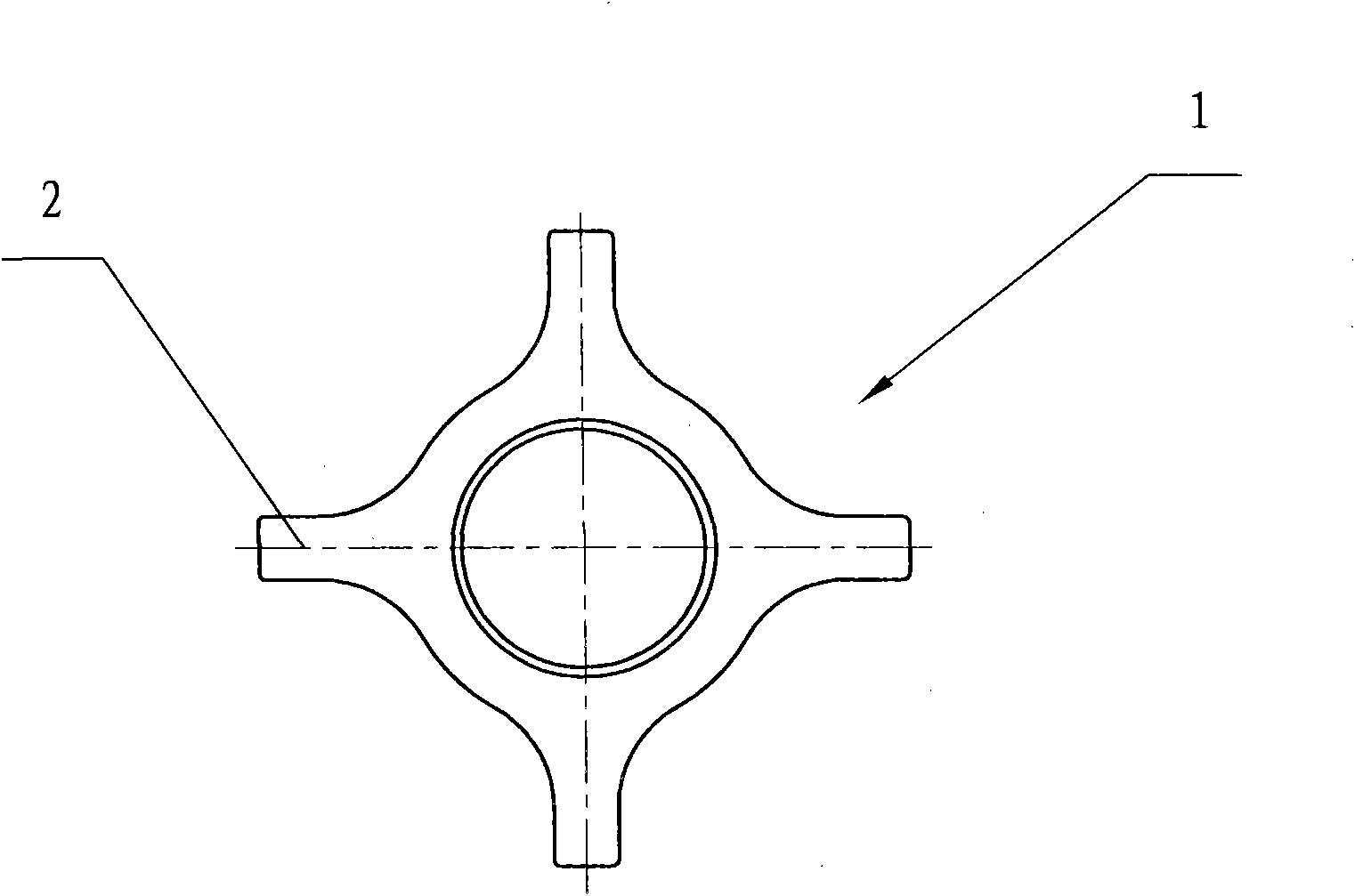 Multidirectional extrusion molding process and die for aluminum alloy shell parts with branches