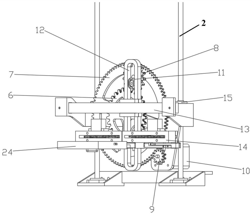 Automatic sorting multifunctional intelligent shoe cabinet based on gear sine mechanism