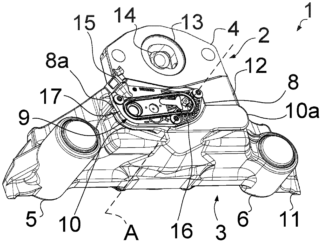 Brake calliper of a disk brake for motor vehicles