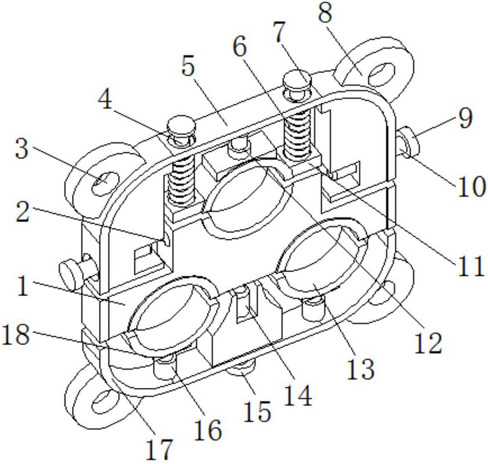 Fixing device of tubular busbar