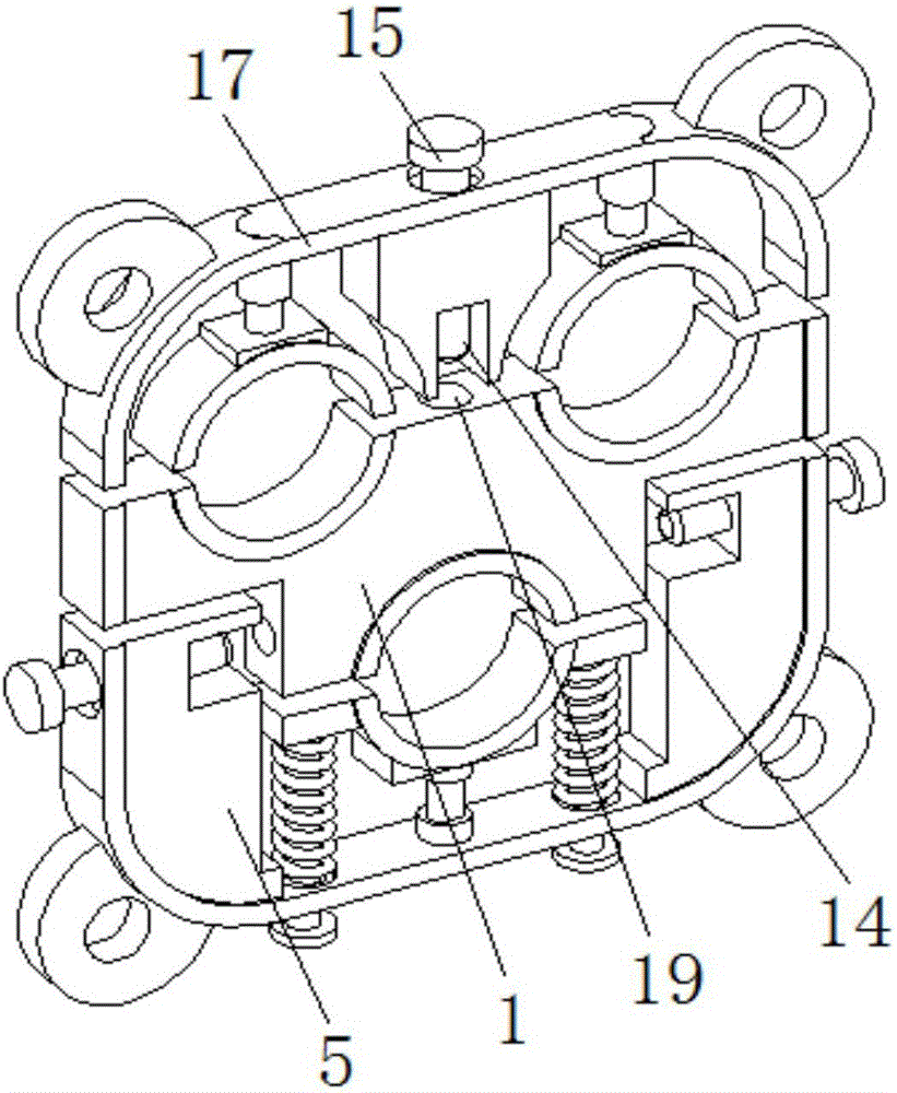 Fixing device of tubular busbar