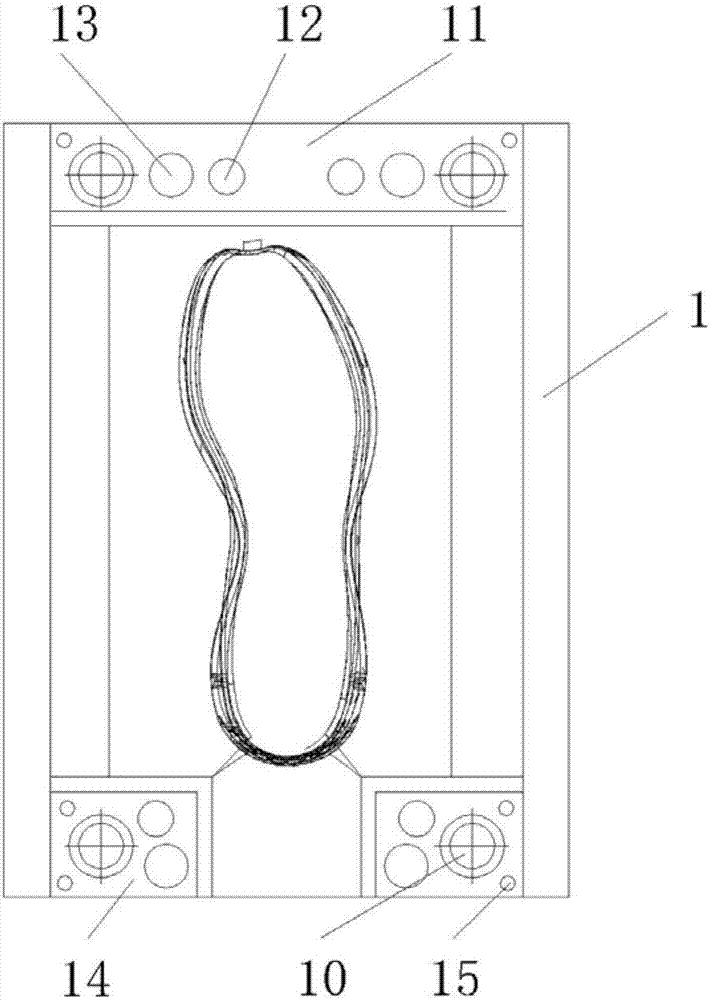 Template of honeycomb type structure insole and preparing method of template