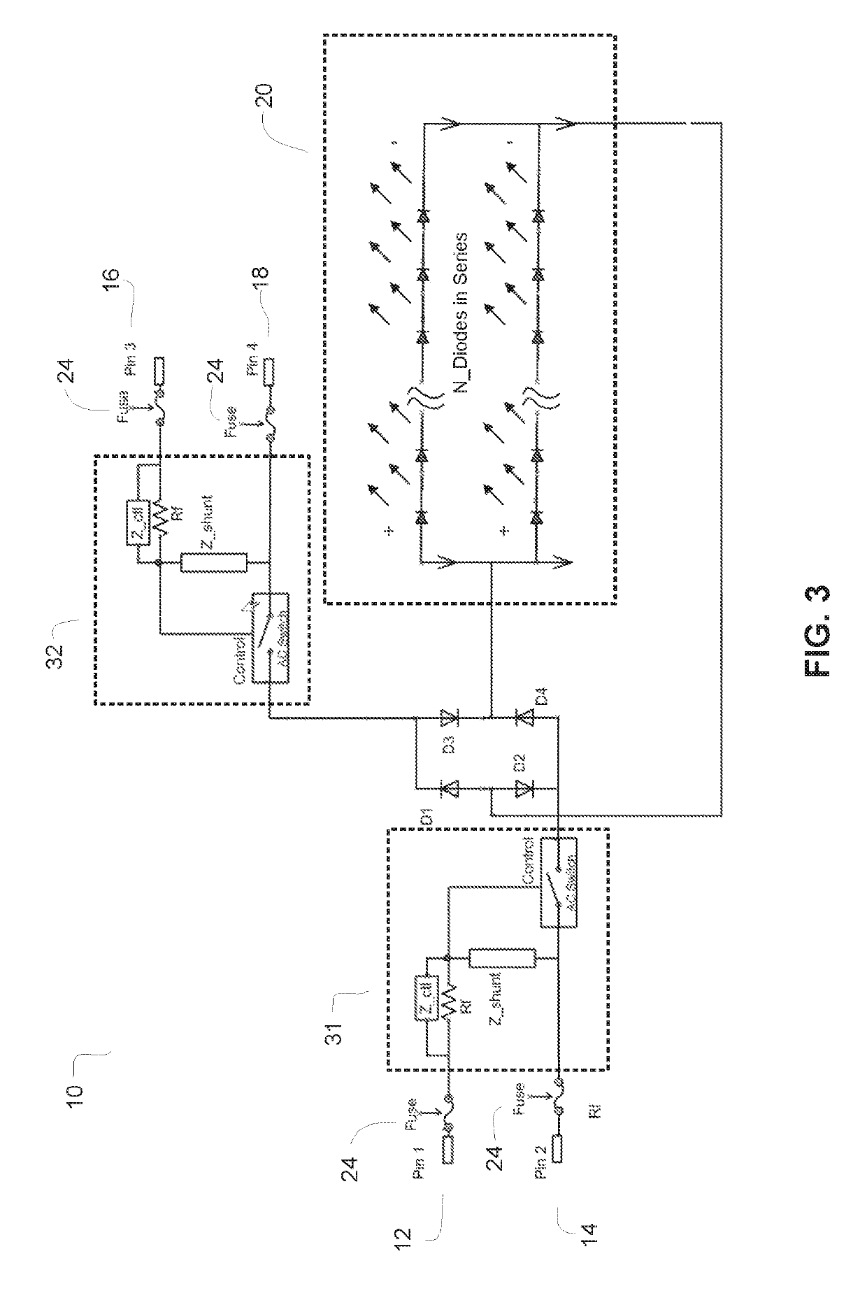 LED fluorescent lamp emulator circuitry