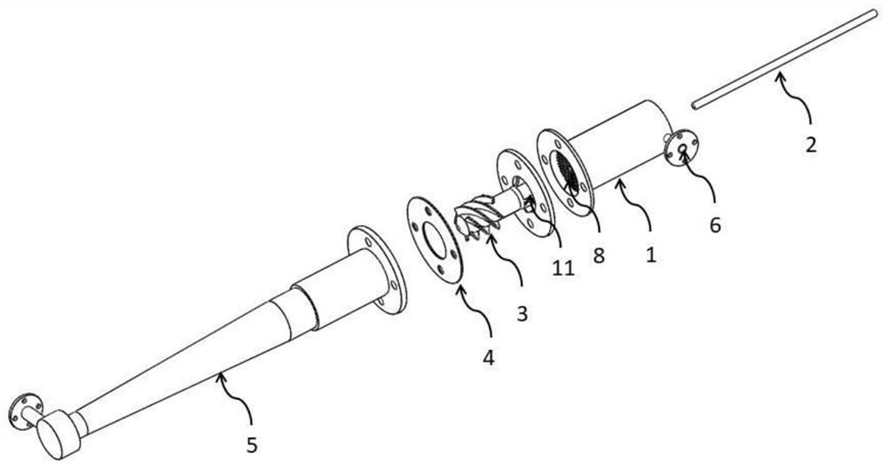 Spiral shearing viscosity-reducing cyclone separation device