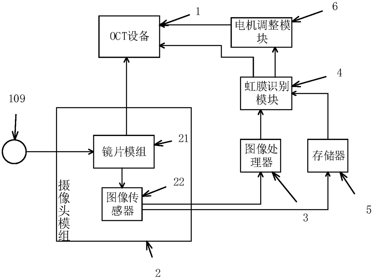 A system and a method for accelerating alignment of an OCT apparatus and human eyes through iris recognition