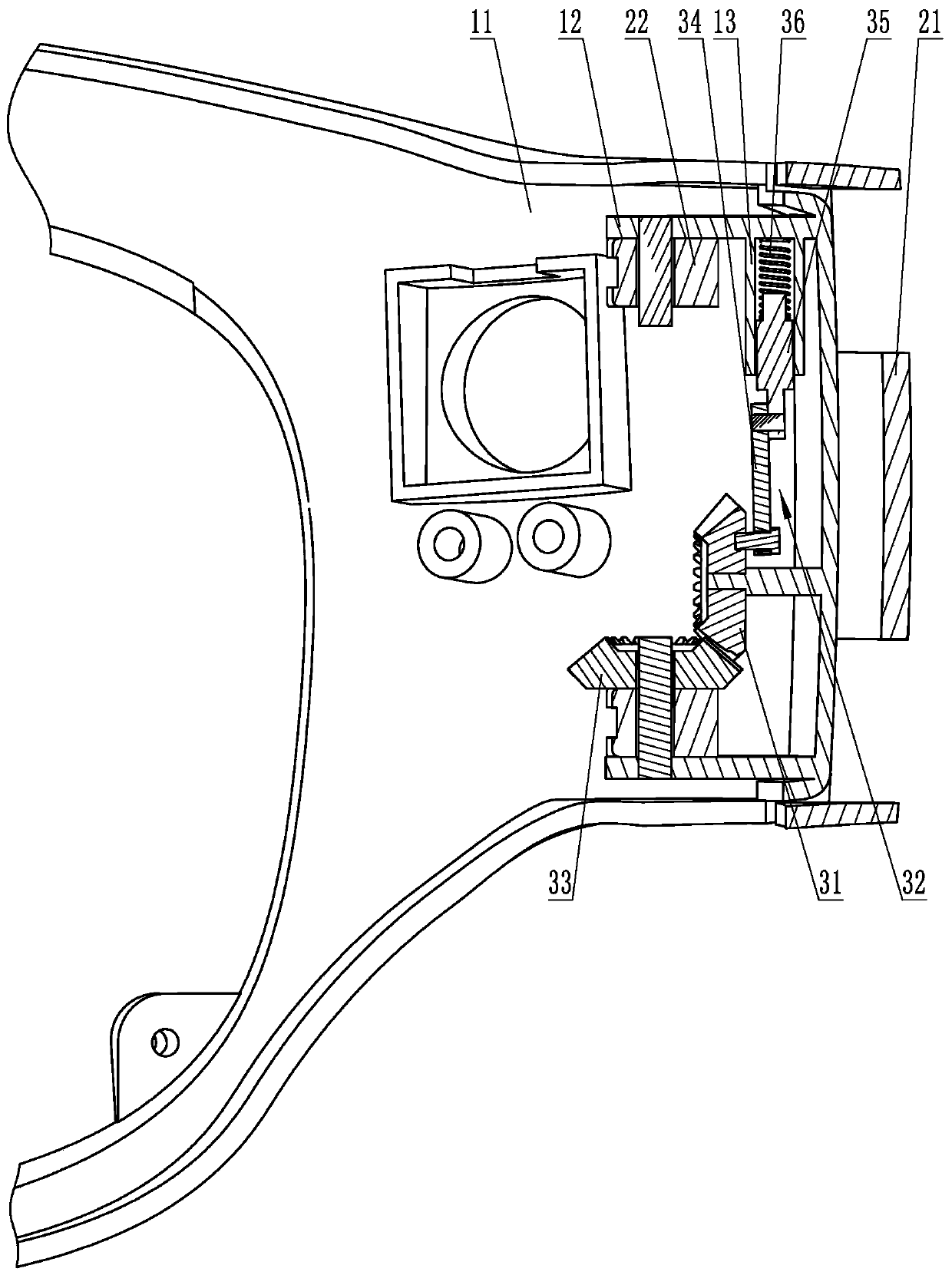 Glasses leg damping mechanism and AR (Augmented Reality) glasses