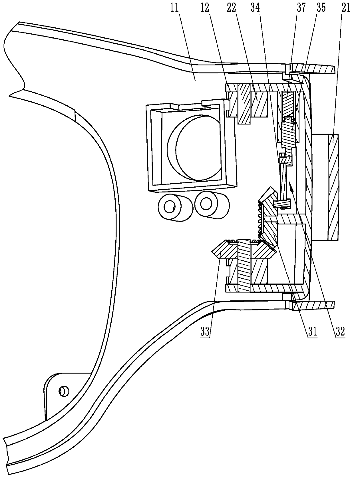 Glasses leg damping mechanism and AR (Augmented Reality) glasses