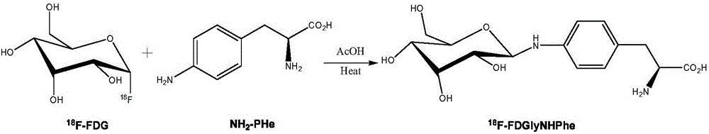 Fluorine-18 marked sugar-based amino acid compound, as well as preparation method and application thereof