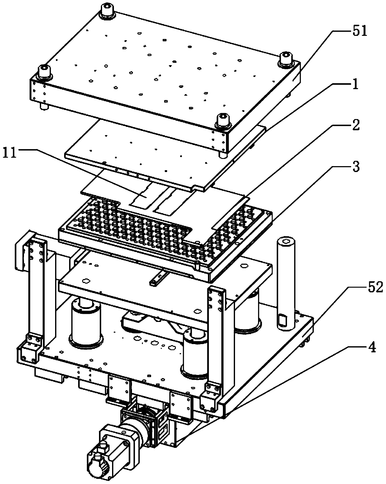 A method and device for punching and forming lithium battery aluminum film