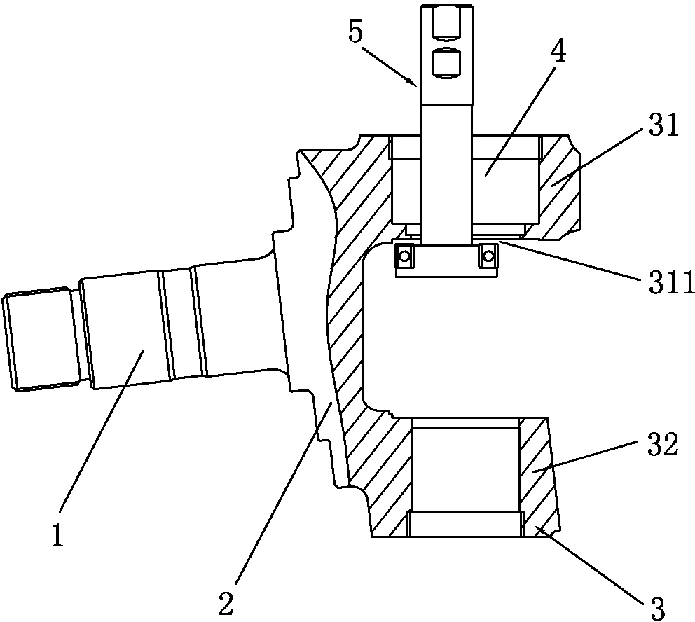 Machining technology for inner end surfaces of lugs of automobile steering knuckle