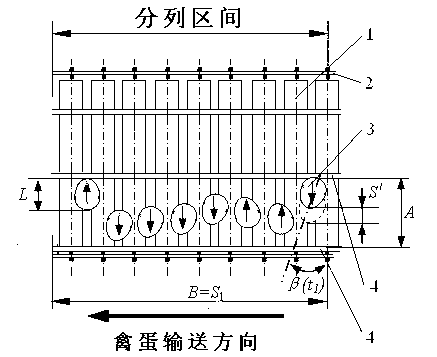 Design method of automatic orienting device for big ends of eggs