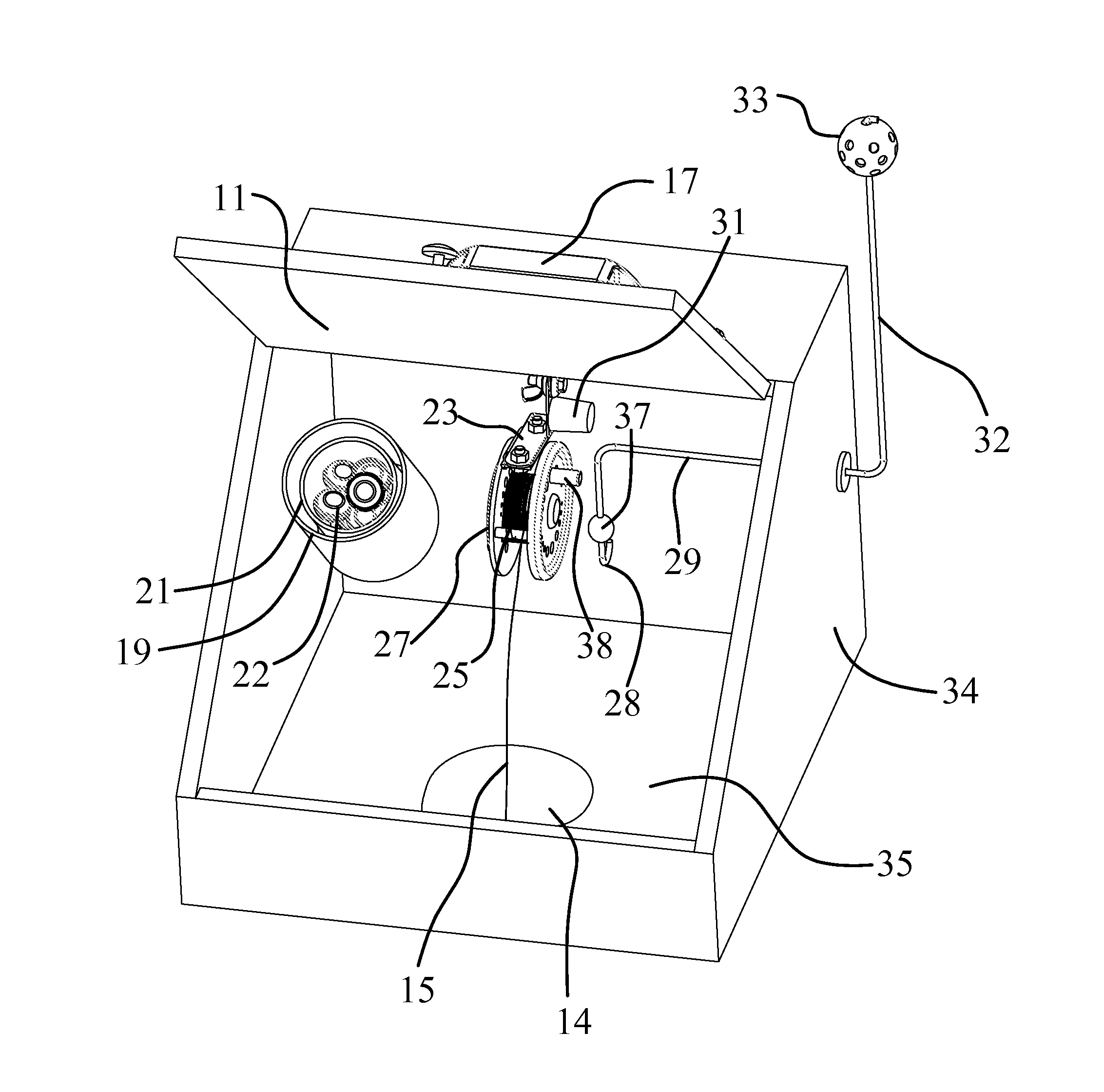 Ice fishing indicator device