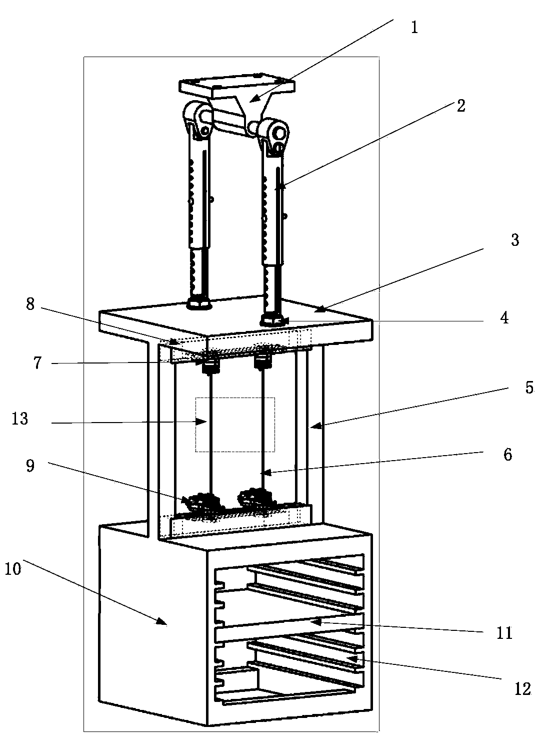 Pendulum clock type velvet effect experimental apparatus