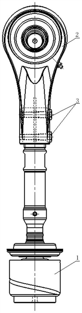 Large tractor link bearing structure