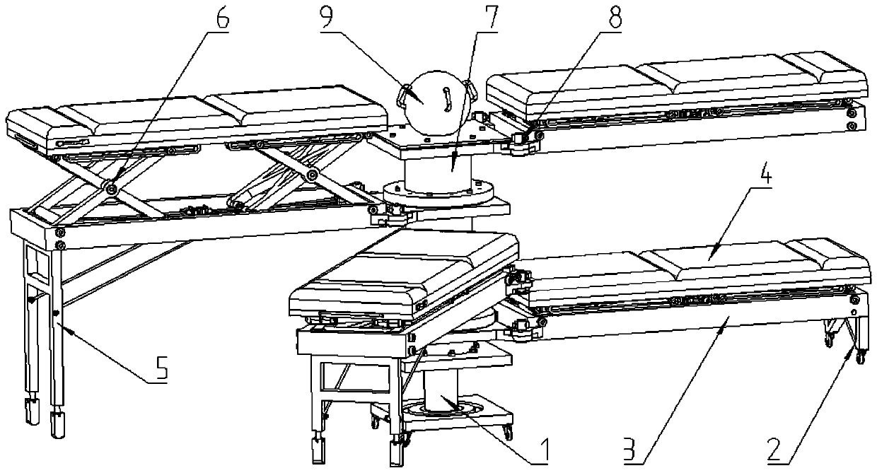 A portable multi-bed folding bed