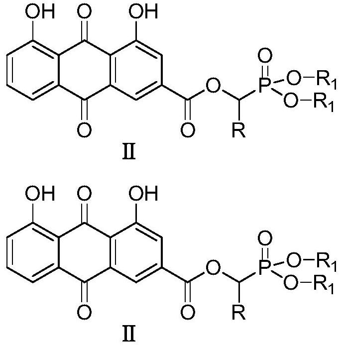 A kind of rhein ester derivative and its preparation method and application