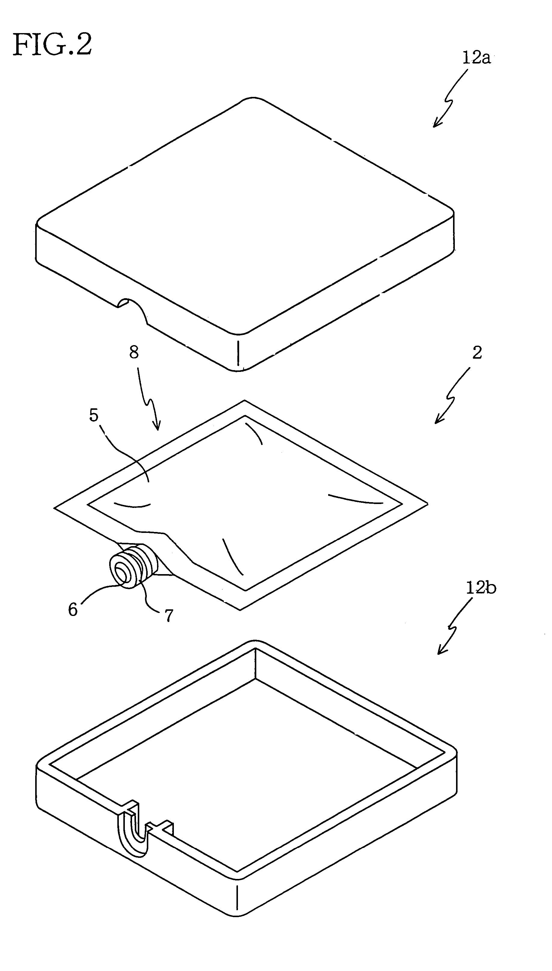 Ink container and ink container-sealing wrapper assembly