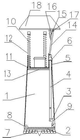 Drill bucket capable of opening bucket door continuously to discharge soil forcibly