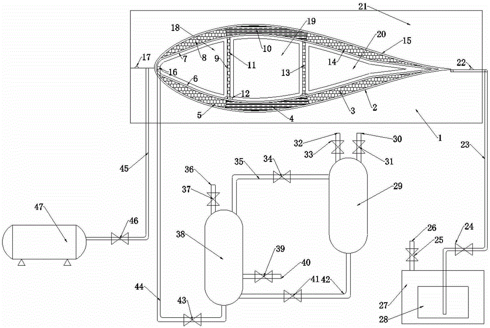 Integrated formation device and method for wind power blade