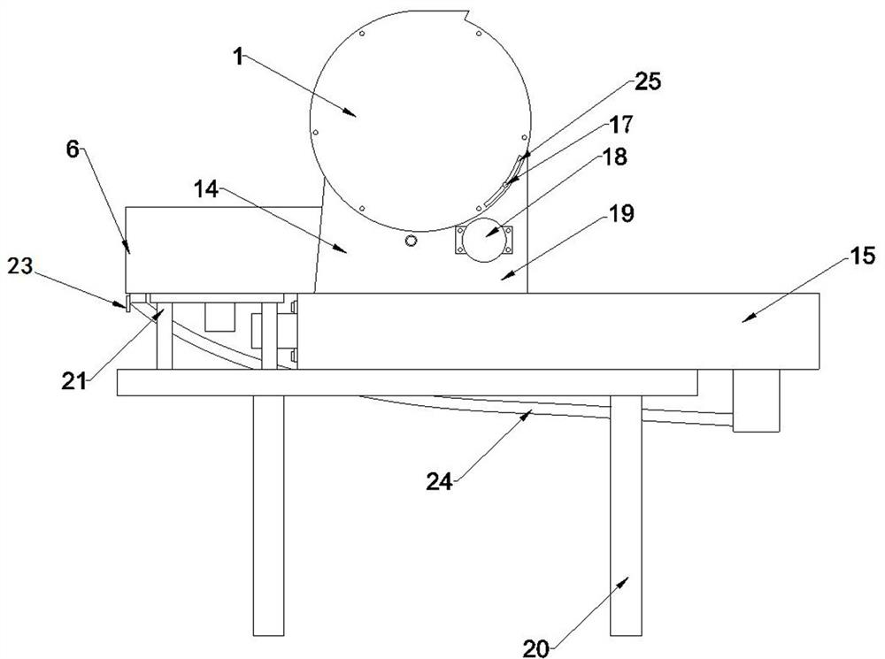 Cement flour unloading auxiliary device for straight column large plate