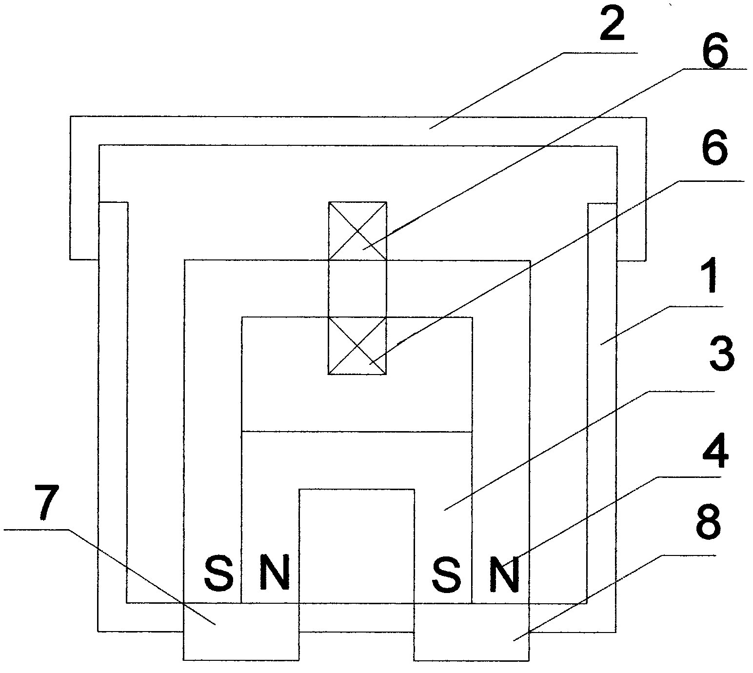 Magnet differential type electric permanent magnet device