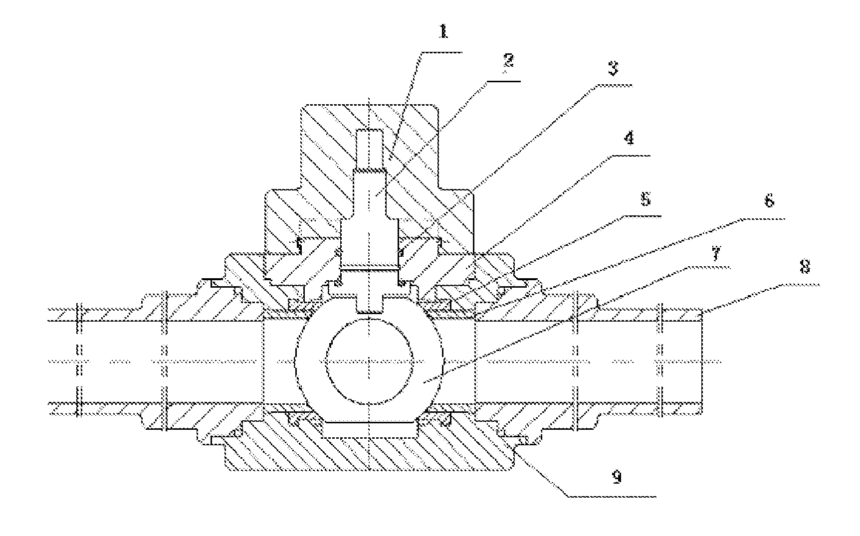 Top entry plastic ball valve