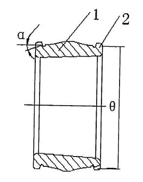 Aligning roller bearing comprising improved notches for mounting rollers