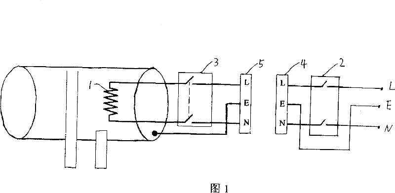 Leakage protector circuit for electric water heater