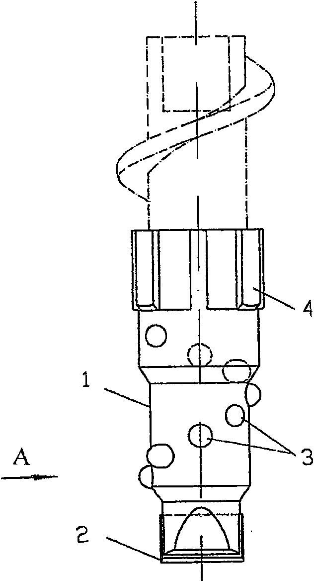 Stone inclusion soil abrasive-proof anti-impact drill bit