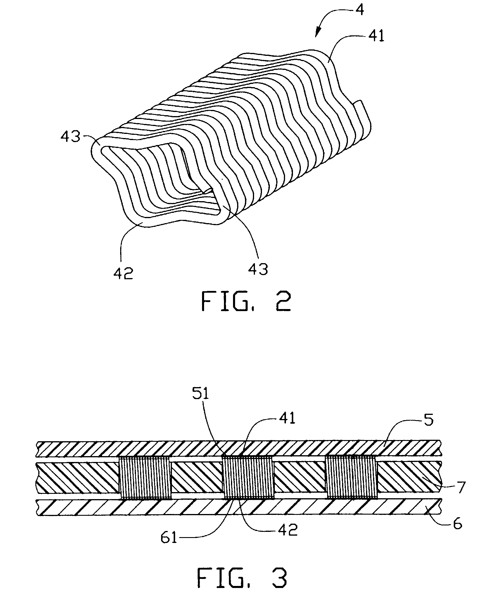 Land grid array connector with canted electrical terminals